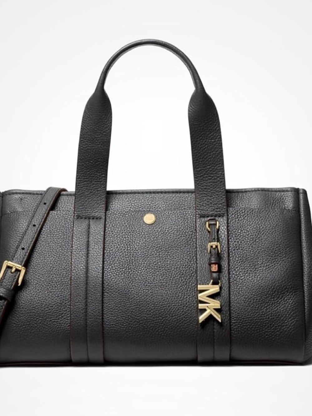 Michael Kors Black Pebbled Small Romee Satchel